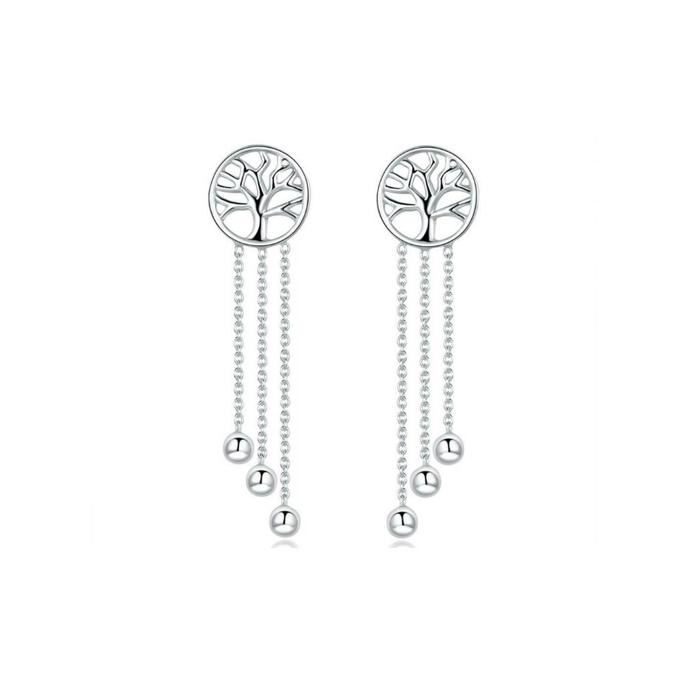 Womens 925 SS Tree of life Drop Dangle Earrings
